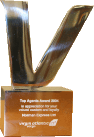 Virgin Atlantic Cargo Top Agents Award 2004