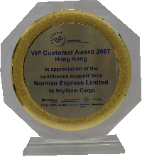 SkyTeam VIP Customer Award 2007